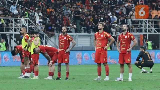 Foto: Wajah Lesu Pemain Persija Setelah Ditahan Imbang Dewa United di BRI Super League