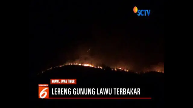 Semakin malam, api terus meluas dan membakar tanaman campuran, seperti pohon kristiani, pinus, dan kalitus.