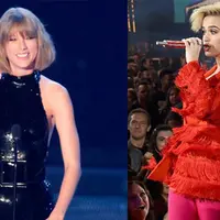 Perang dingin antara Katy Perry dan Taylor Swift belum juga usai. Padahal ini sudah terjadi lebih dari tiga tahun. Masyarakat pun ramai membicarakannya lantaran keduanya memang tak menampik soal ini. (AFP/Bintang.com)