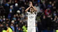 Menurut Marca salah satu media Spanyol, Raphael Varane kemungkinan akan memperpanjang kontrak bersama Real Madrid hingga 2022. (AFP/Javier Soriano)