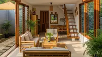 Model Rumah Mezzanine Terasa Sejuk. (Foto: Gemini AI)