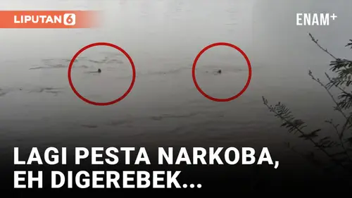VIDEO: Panik! Digerebek Saat Pesta Narkoba, Pelaku Lompat ke Sungai