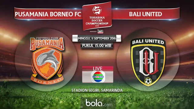 Pusamania Borneo FC Vs Bali United (Bola.com/Adreanus Titus)