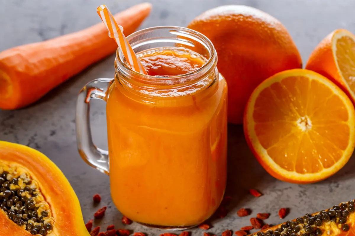 buah pepaya jeruk smoothies