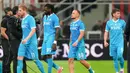 Sementara Napoli turun ke peringkat kedua dengan raihan 12 poin, di mana mereka kalah selisih gol dari Milan. (AP Photo/Luca Bruno)