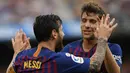 Sergi Roberto merupakan pemain didikan akademi Barcelona. Pemain asal Spanyol itu menghabiskan seluruh kariernya sejauh ini bersama Blaugrana. Kebersamaan Roberto dengan Barcelona berakhir pada musim panas 2024. Ia harus meninggalkan klub setelah kontraknya tidak diperpanjang. (LLUIS GENE / AFP)