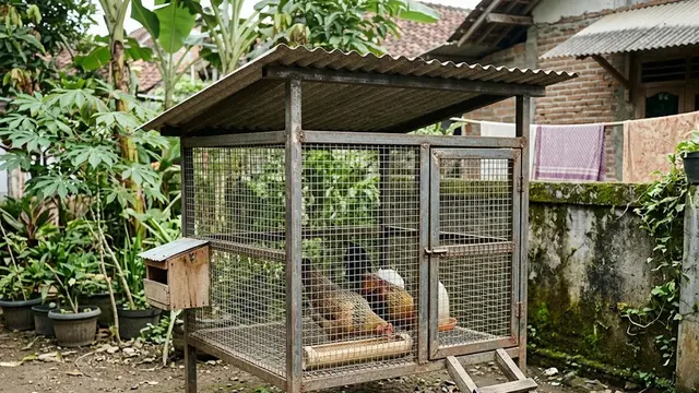 Desain Kandang Ayam Minimalis Persegi