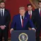 Presiden Donald Trump berpidato dari Gedung Putih, Sabtu (21/6/2025), setelah militer Amerika Serikat menyerang tiga situs program nuklir Iran, yang menandai secara langsung dukungan terhadap Israel. (Dok. Carlos Barria/Pool via AP)