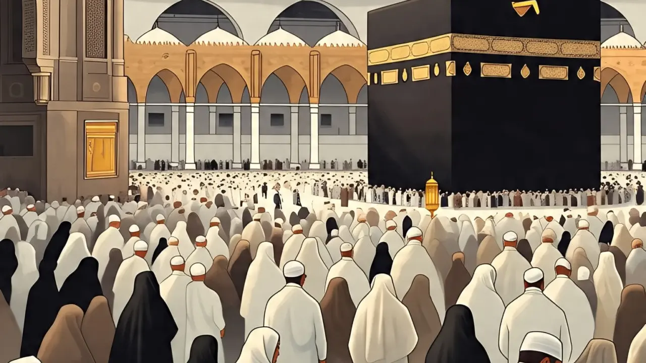 Ilustrasi Jemaah Haji (Created by Meta AI)