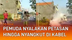 Aksi sembrono dilakukan oleh sekumpulan pemuda ketika bermain petasan mengundang perhatian.