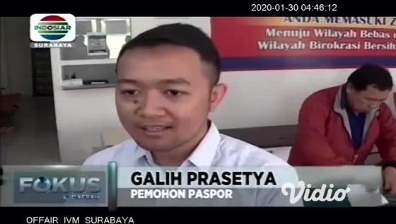 VIDEO: Geger Virus Corona, Pemohon Paspor di Imigrasi Kelas I Tanjung Perak Stabil