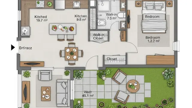 Rumah dengan Halaman Belakang