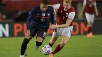 Timnas Prancis bermain imbang 1-1 kontra Austria pada laga ketiga Grup 1 UEFA Nations League A di&nbsp;Ernst Happel Stadion, Sabtu (11/6/2022) dini hari WIB. (AP Photo/Michael Gruber)