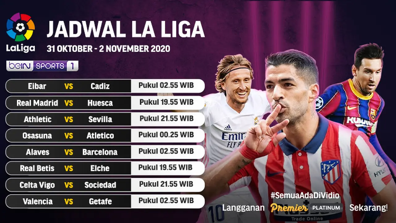 Jadwal La Liga Spanyol pekan 8
