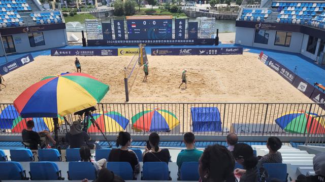 FOTO Tim Voli Pantai Putra Indonesia di Continental Cup 2024