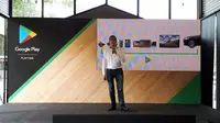 Regional Director Google Play Asia Pacific, James Sanders saat gelaran Google Playtime di Singapura, Kamis (2/11/2017) kemarin. Liputan6.com/ Agustinus Mario Damar