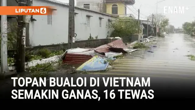Topan Bualoi menerjang Vietnam dan menyebabkan kerusakan besar di provinsi Ha Tinh, Nghe An, dan Ninh Binh. Sedikitnya 16 orang dilaporkan tewas dan 21 lainnya masih hilang. Sejumlah wilayah terdampak masih tanpa listrik dan internet, sehingga menyul...