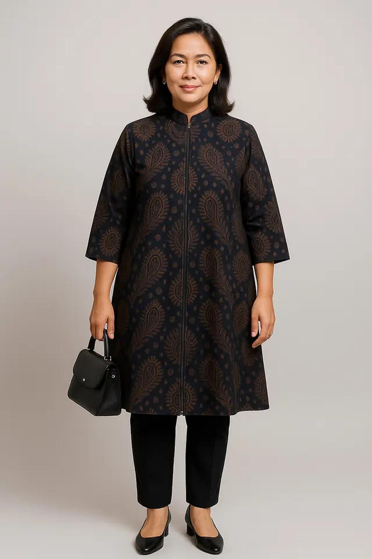 7 Inspirasi Model Tunik Batik Resleting Depan Terbaru, Cocok untuk Acara Formal hingga Kasual