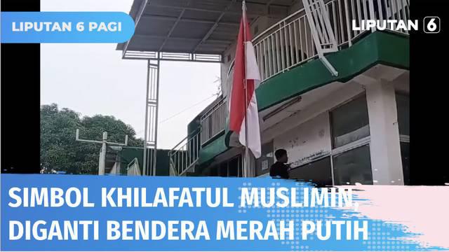 Papan nama Khilafatul Muslimin diturunkan menyusul gencarnya penolakan keberadaan khilafatul Muslimin di wilayah Pekayon, Bekasi. Segala simbol khilafatul muslimin pun diganti dengan bendera merah putih.