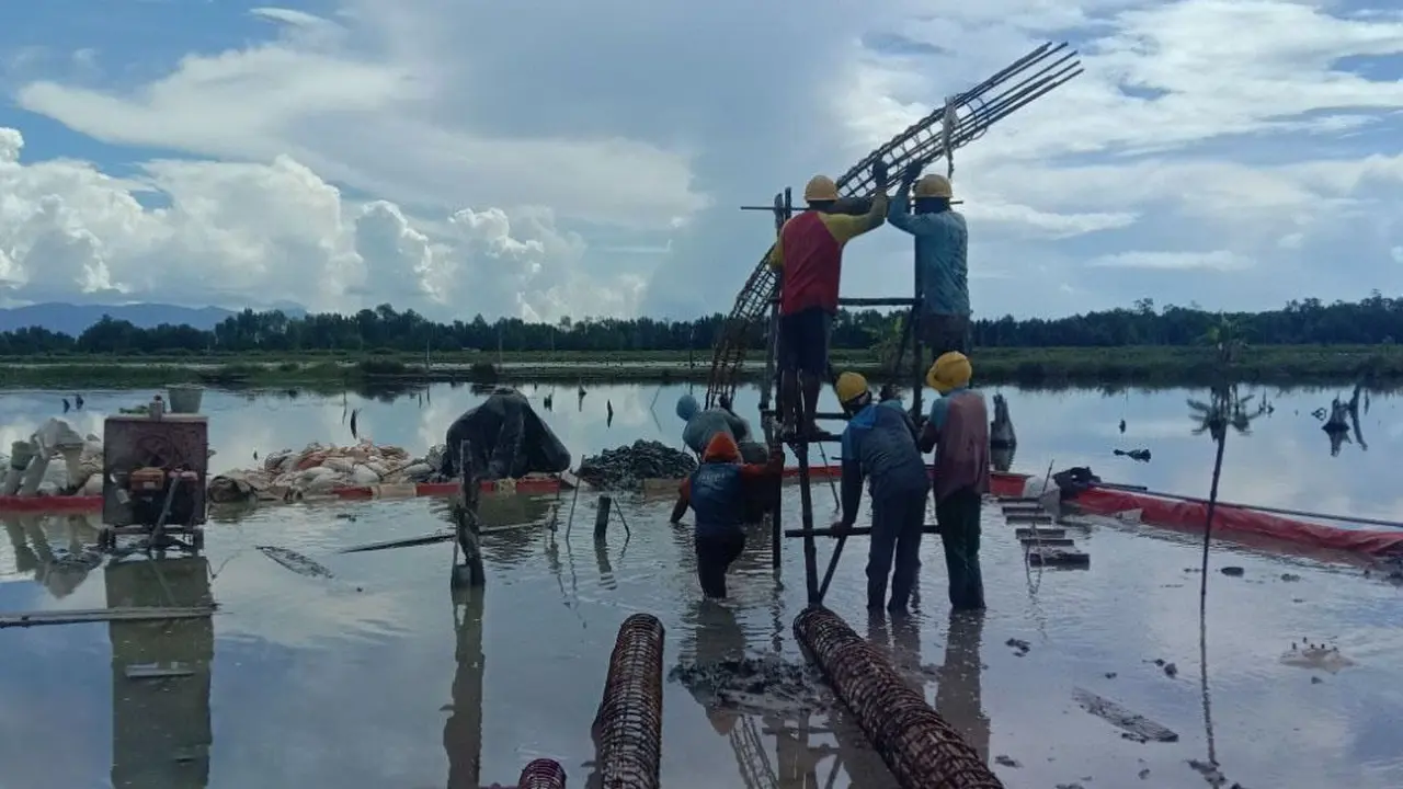PLN secara khusus akan melakukan upaya percepatan pembangunan Saluran Udara Tegangan Tinggi (SUTT) 150 kV Selaru – Sebuku. (Dok PLN)