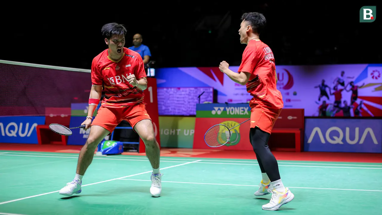 Foto: Momen Haru Daniel Marthin setelah Juarai Indonesia Masters 2024 Bareng Leo Carnando, Persembahkan Kemenangan untuk Mendiang Ayah