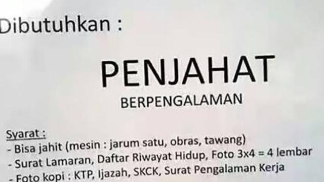 lowongan pekerjaan absurd