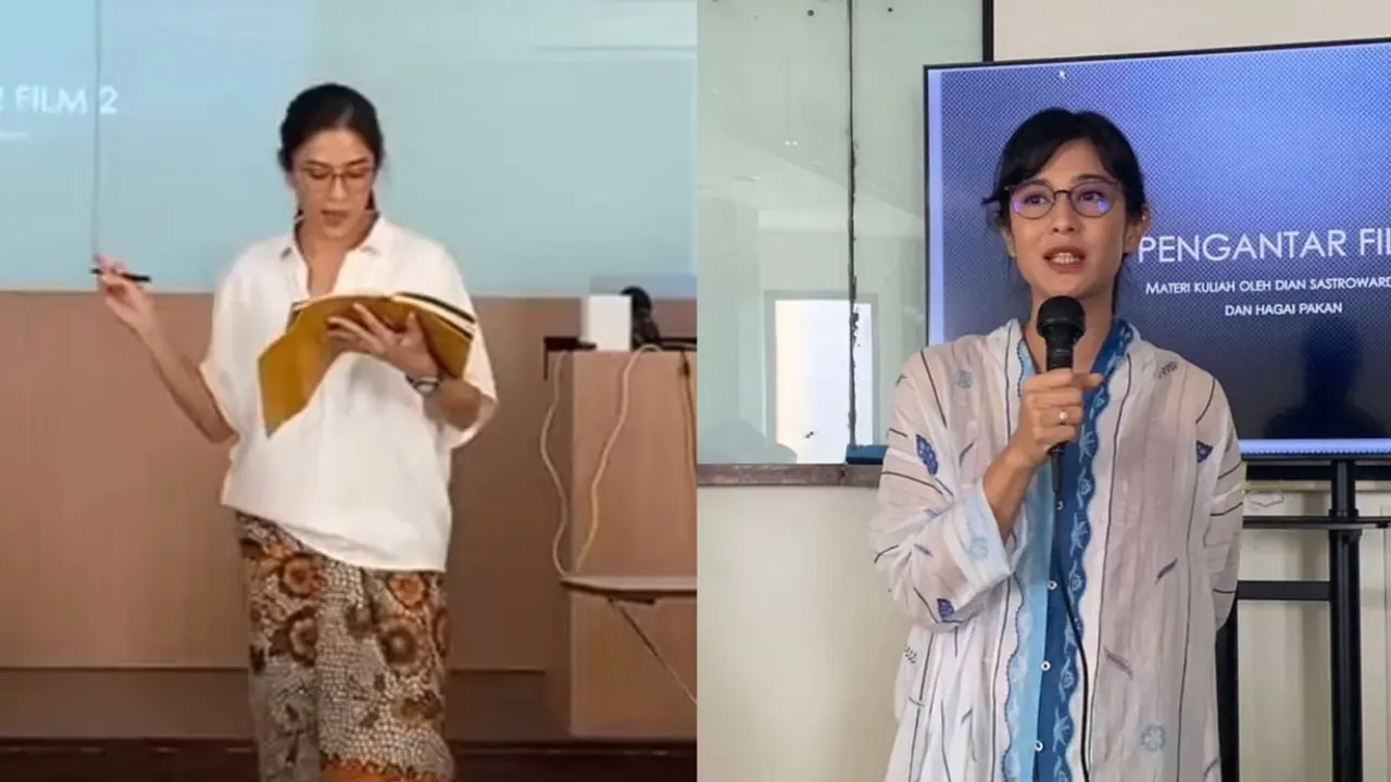 Gaya Dian Sastrowardoyo saat mengajar jadi dosen