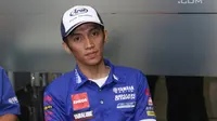Pembalap Yamaha Indonesia, Wahyu Aji cerita pengalaman berpuasa di Jepang (Liputan6.com/Fatkhur Rozaq)