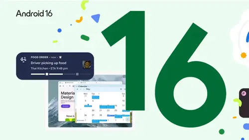 <p>Ilustrasi Logo Android 16</p>