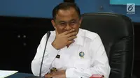 Kepala BNN Irjen Pol Heru Winarko memberi sambutan dalam acara Kenal Pamit di Gedung BNN, Cawang, Jakarta, Senin (5/3). Heru menggantikan Komjen Pol Budi Waseso atau Buwas yang mulai pensiun. (Liputan6.com/Arya Manggala)