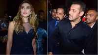 Salman Khan dan Iulia Vantur ketika sama-sama menghadiri acara pernikahan Preity Zinta dan Gene Goodenough. [Foto: Indianexpress.com]