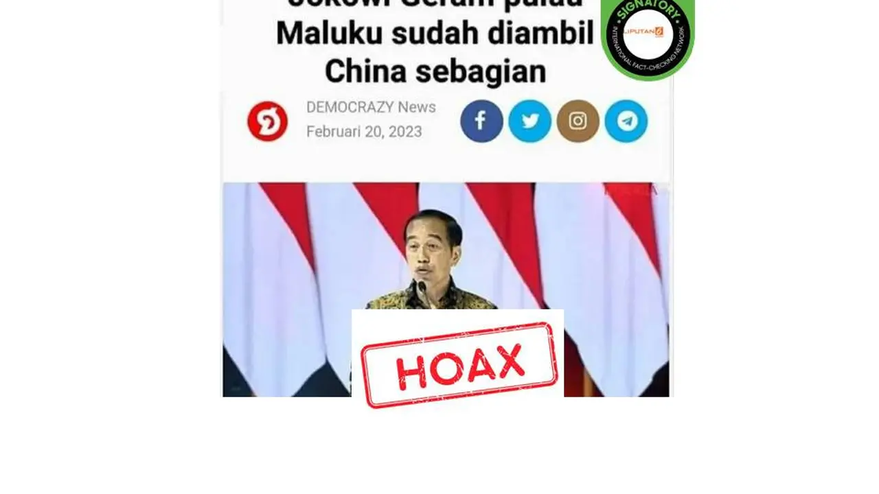 Cek Fakta Pulau Maluku diambil China
