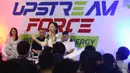 Founder of Start Your Content Academy, Victoria Wong saat memberikan paparan pada gelaran “Upstream Force: We Are The Energy” di Gedung PPDT Galeri R FSRD, Universitas Trisakti, Jakarta, Rabu (12/11/2025). (Liputan6.com/Helmi Fithriansyah)