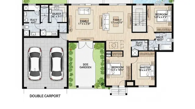 Gambar Rumah Sederhana dengan Garasi 2 Mobil