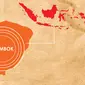 Banner Ratusan Gempa Guncang Lombok. (Liputan6.com/Triyasni)