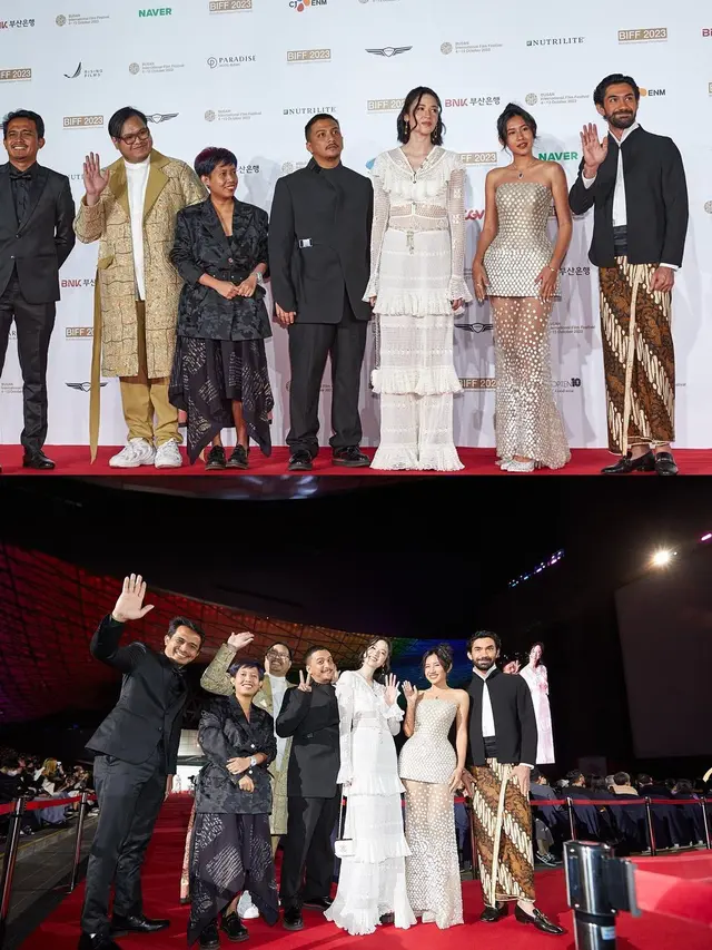 6 Gaya Elegan Shenina Cinnamon dalam Balutan Tube Dress di Busan Film Festival 2023