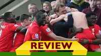 Liverpool berhasil menang dramatis 4-5 atas Norwich City, hasil berbeda diterima oleh MU yang harus keok di Old Trafford