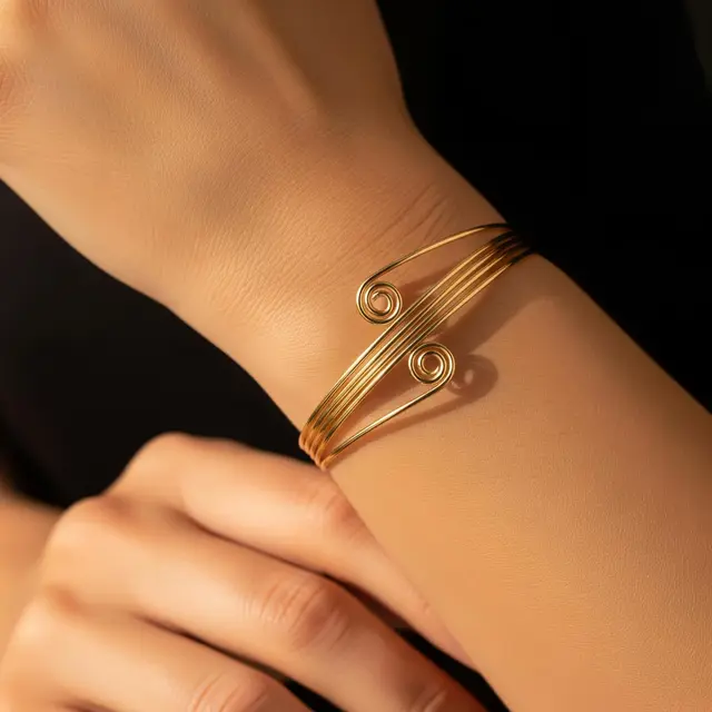 Gelang Oval Ulir Tipis