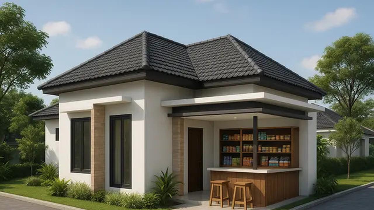 6 Desain Rumah L-Shape dengan Warung Kecil di Depan, Estetik dan Fungsional