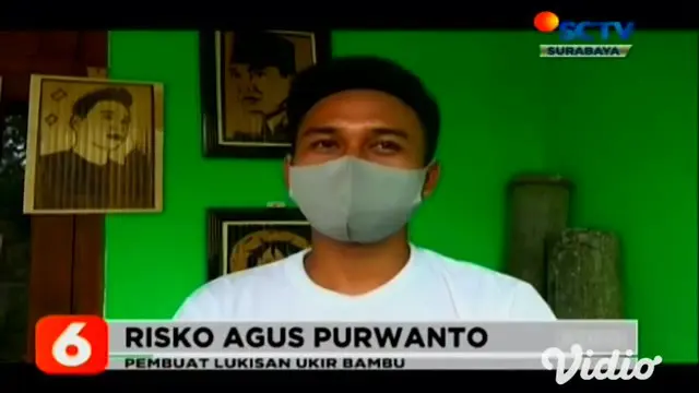 Bambu yang biasanya hanya dijadikan bahan peralatan rumah tangga dan kerajinan interior. Namun, di Lumajang, Jawa Timur, pohon bambu khususnya bambu hitam bisa dijadikan karya seni lukisan timbul yang artistik.