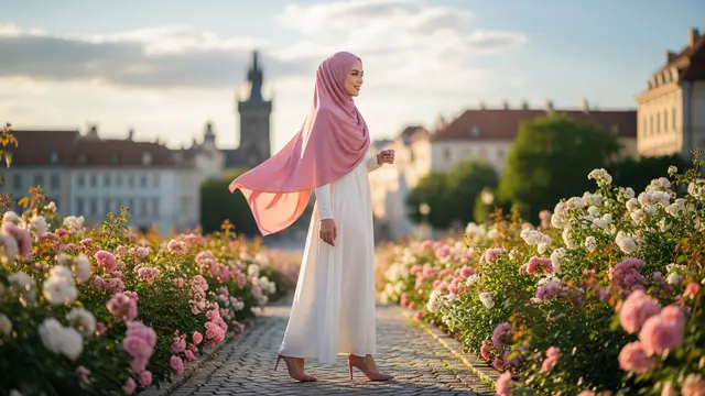 Inspirasi Warna Hijab yang Cocok untuk Baju Putih Tulang/Gemini AI
