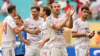 Harry Kane bersama skuad Bayern Munchen pada ajang Piala Dunia Antarklub 2025. (Michael Reaves / GETTY IMAGES NORTH AMERICA / Getty Images via AFP)