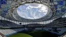 Suasana Stadion Nizhny Novgorod, Rusia, Selasa (19/9/2017). Stadion ini merupakan salah satu dari 12 stadion yang akan digunakan untuk perhelatan akbar Piala Dunia 2018 di Rusia. (AFP/Mladen Antonov)