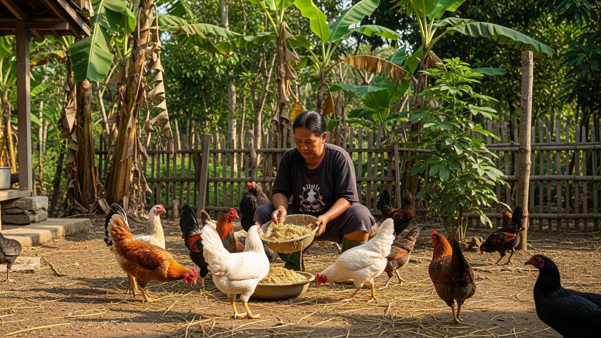 Cara Buat Pakan Ayam Fermentasi dari Gedebog Pisang, Hemat Biaya dan Bernutrisi