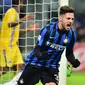 Bek Inter Milan, Danilo D'Ambrosio saat merayakan golnya ke gawang Sampdoria, pada laga lanjutan Serie A, di Stadion Giuseppe Meazza, Sabtu atau Minggu (21/2/2016) dini hari WIB. (AFP/Giuseppe Cacace).