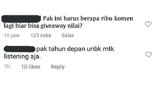 Waduh giveaway nilai