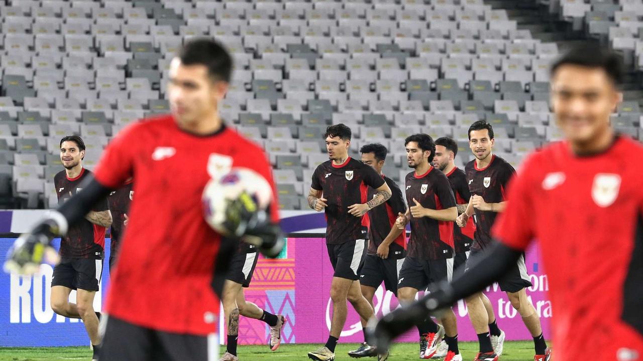 Latihan terakhir Timnas Indonesia sebelum lawan Bahrain