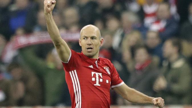 Winger Bayern Muenchen Arjen Robben (AP Photo/Matthias Schrader)