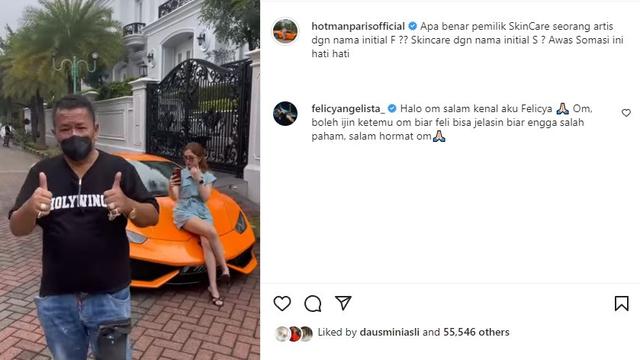 Felicya Angelista - Hotman Paris (Foto: Instagram/@hotmanparisofficial)