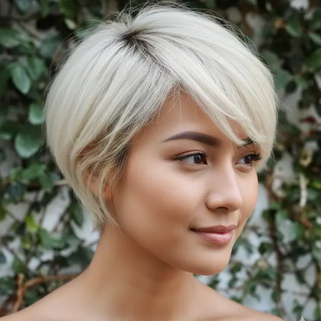 Model rambut Layered Pixie Cut (Gemini AI)